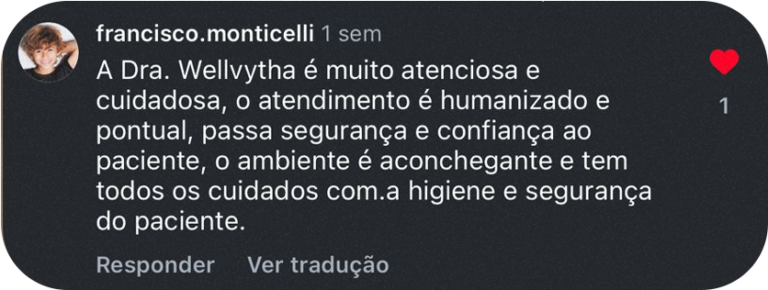 Feedback Dra Wellvytha Freitas